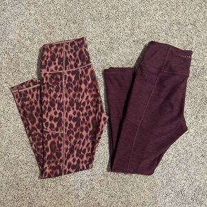 2 Victoria’s Secret 7/8 leggings with side pockets